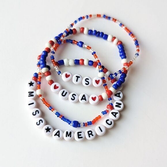 4 Taylor Swift Handmade Bracelets Miss Americana Friendship Bracelets - Picture 4 of 7